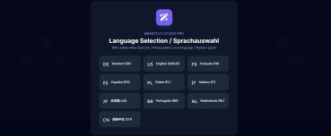 Interface Sprachauswahl